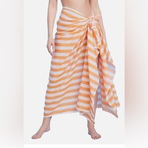 New Shade & Shore Orange & white coverup sarong